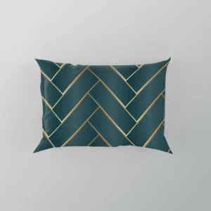 Dark Blue And Gold Modern Design Pillow Case