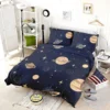 Dark Blue Galaxy Pattern Bedding Set