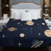 Dark Blue Galaxy Pattern Duvet Cover