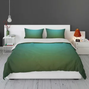 Dark Blue Green Gradient Bedding Set 1