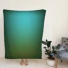 Dark Blue Green Gradient Fleece Blanket