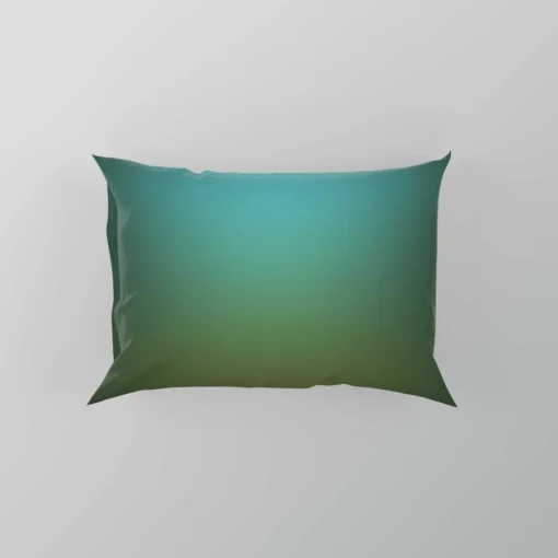 Dark Blue Green Gradient Pillow Case