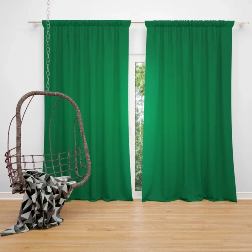 Dark Emerald Green Curtain