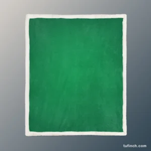 Dark Emerald Green Sherpa Fleece Blanket 1