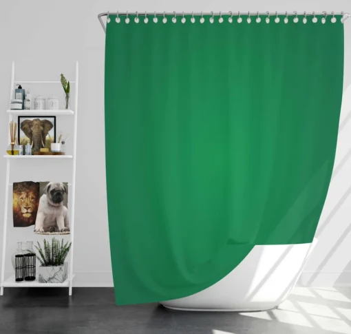 Dark Emerald Green Shower Curtain