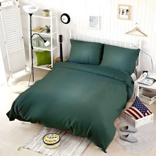 Dark Green Gradient Bedding Set