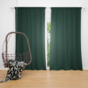 Dark Green Gradient Curtain