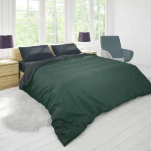 Dark Green Gradient Duvet Cover 1