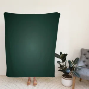 Dark Green Gradient Fleece Blanket