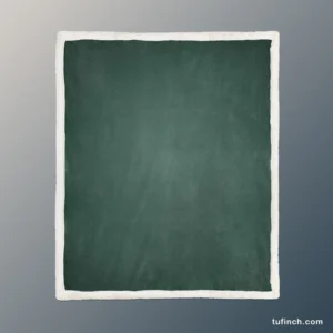 Dark Green Gradient Sherpa Fleece Blanket 1