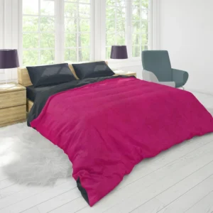 Dark Hot Pink Color Duvet Cover 1