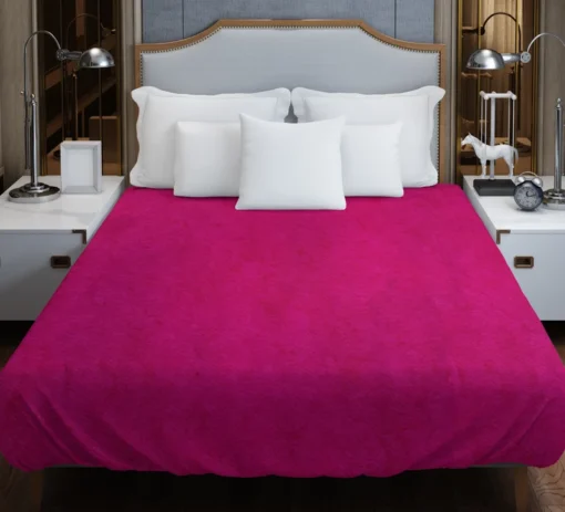 Dark Hot Pink Color Duvet Cover