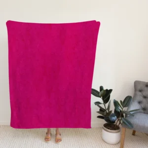 Dark Hot Pink Color Fleece Blanket