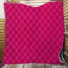 Dark Hot Pink Color Quilt Blanket