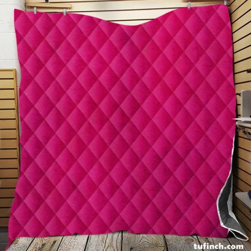 Dark Hot Pink Color Quilt Blanket