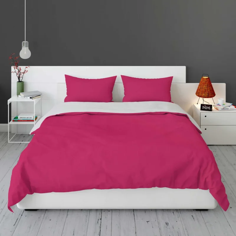 Dark Hot Pink Solid Color Bedding Set 1