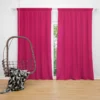 Dark Hot Pink Solid Color Curtain