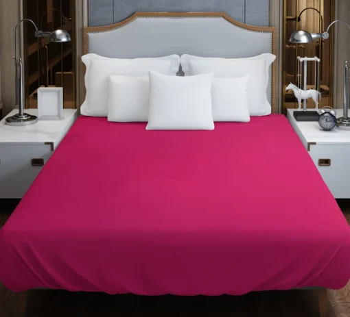 Dark Hot Pink Solid Color Duvet Cover