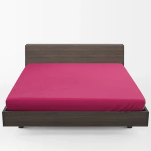 Dark Hot Pink Solid Color Fitted Sheet 1