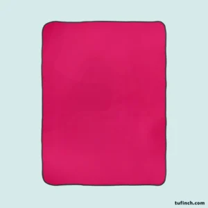 Dark Hot Pink Solid Color Fleece Blanket 1