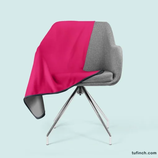 Dark Hot Pink Solid Color Fleece Blanket 2