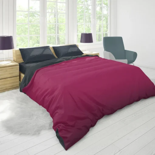 Dark Magenta Color Duvet Cover 1