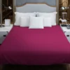 Dark Magenta Color Duvet Cover