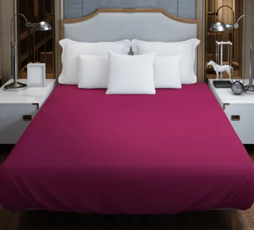 Dark Magenta Color Duvet Cover