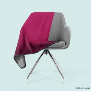 Dark Magenta Color Fleece Blanket 2