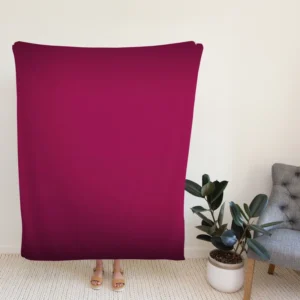 Dark Magenta Color Fleece Blanket