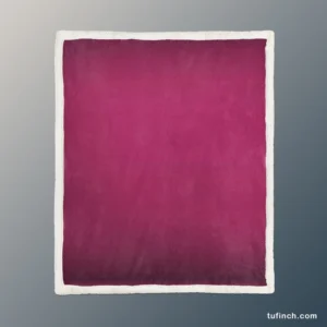 Dark Magenta Color Sherpa Fleece Blanket 1