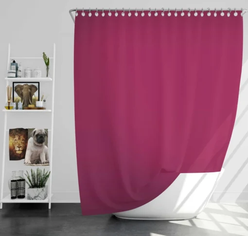 Dark Magenta Color Shower Curtain