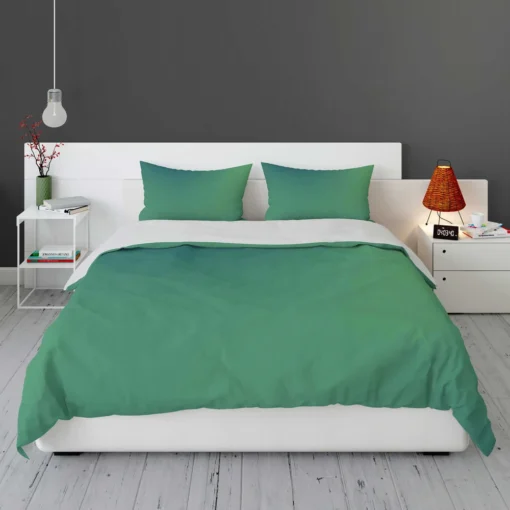 Dark Mint Green Gradient Bedding Set 1