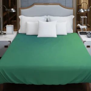 Dark Mint Green Gradient Duvet Cover