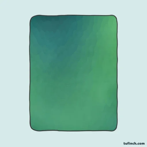 Dark Mint Green Gradient Fleece Blanket 1