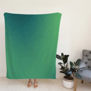 Dark Mint Green Gradient Fleece Blanket