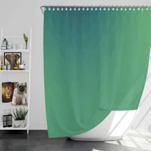 Dark Mint Green Gradient Shower Curtain