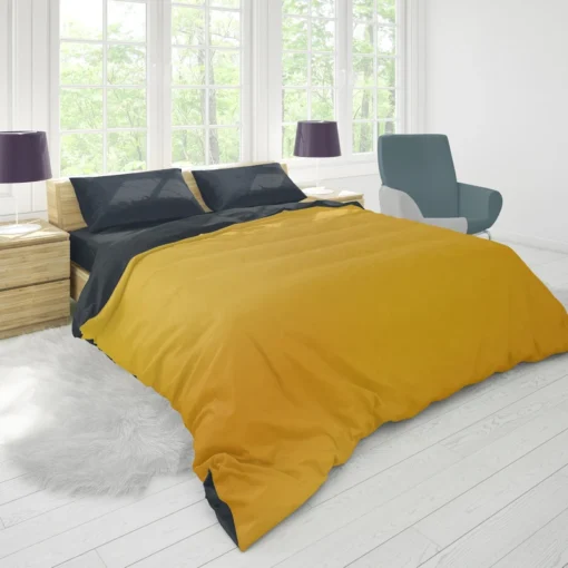 Dark Pastel Yellow Duvet Cover 1