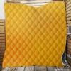 Dark Pastel Yellow Quilt Blanket