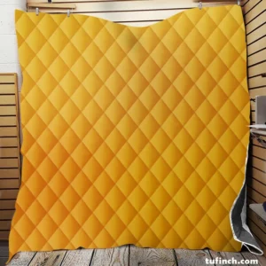 Dark Pastel Yellow Quilt Blanket