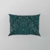 Dark Pine Green Damask Pattern Pillow Case