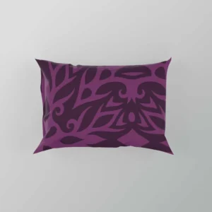 Dark Purple Light Purple Tribal Floral Pillow Case