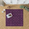 Dark Purple Light Purple Tribal Floral Rug