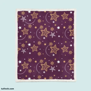 Dark Red Star Background Design Sherpa Fleece Blanket 1