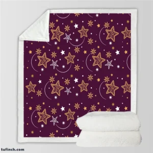 Dark Red Star Background Design Sherpa Fleece Blanket