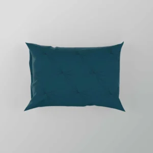 Dark Teal Blue Abstract Pattern Pillow Case