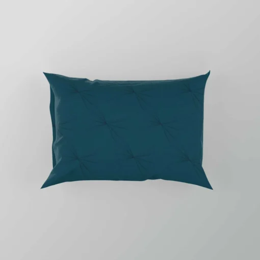 Dark Teal Blue Abstract Pattern Pillow Case