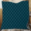 Dark Teal Blue Abstract Pattern Quilt Blanket