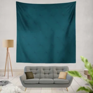 Dark Teal Blue Abstract Pattern Wall Tapestry