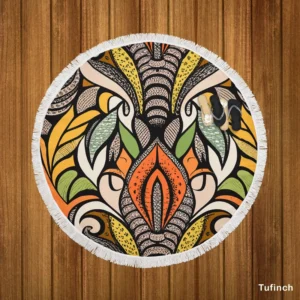 Decorative Bohemian Design Round Beach Towel